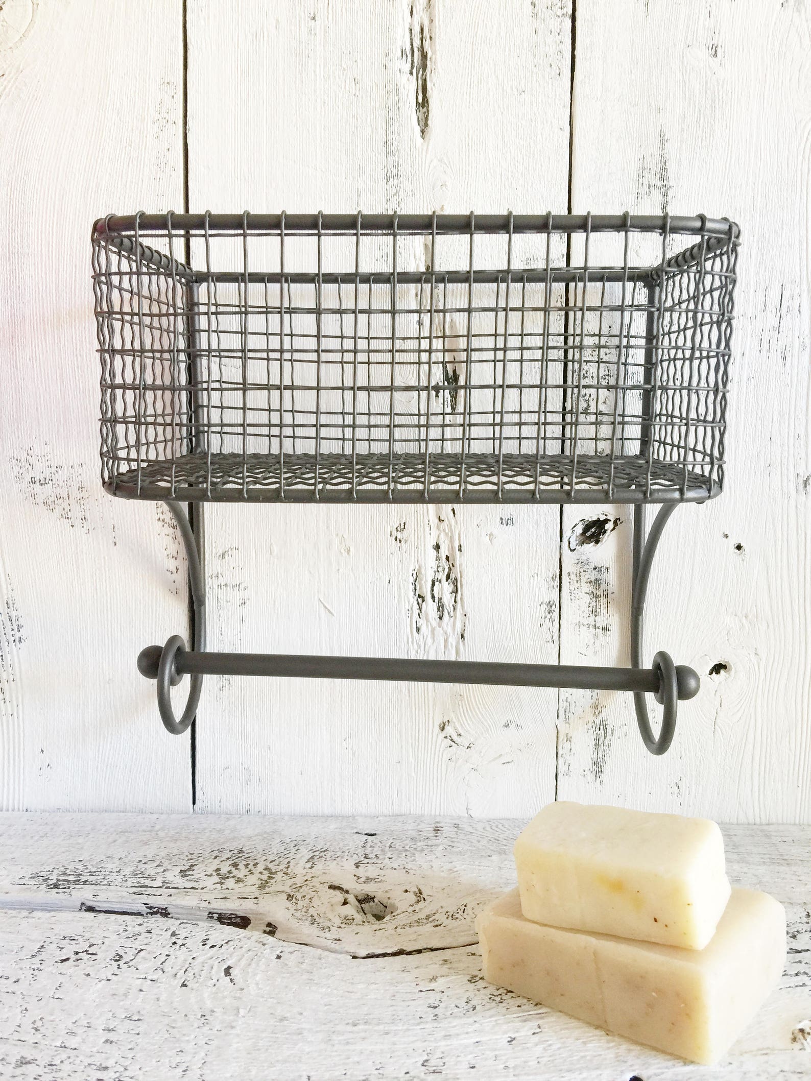 Wire Basket Toilet Paper Holder Basket Towel Holder Bathroom Etsy