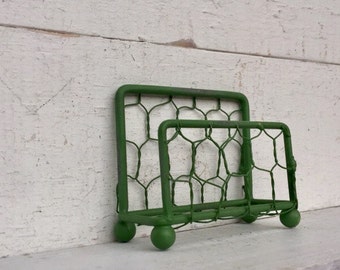 Chicken Wire,, Shabby Chic Business Card Holder