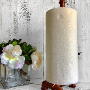 Industrial Paper Towel Holder, Pipe Paper Holder, Kitchen Picnic Table Top Decor, Industrial Design
