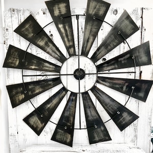 Windmill Wall Decor 35 inch , Farm Windmill, Home Wall Deco, Modern Farm House Decor, Farm House Style
