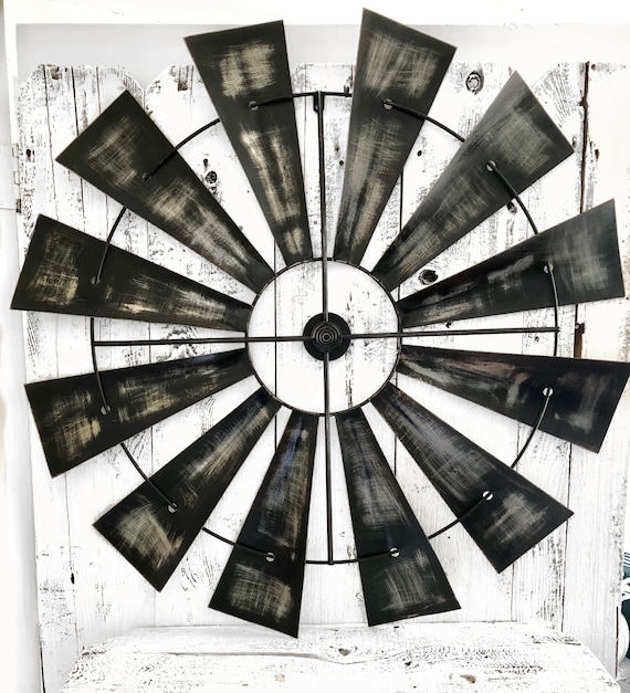 Windmill Wall Decor 35 inch , Farm Windmill, Home Wall Deco, Modern Farm House Decor, Farm House Style