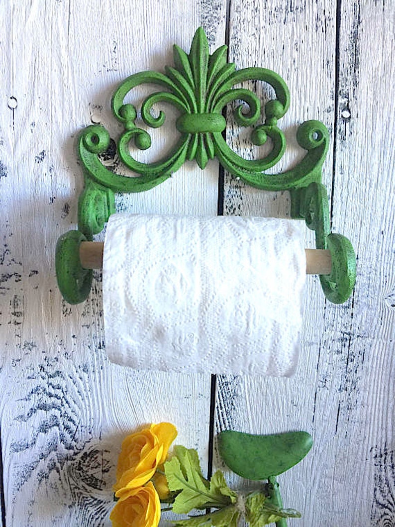 Cast Iron Toilet Paper Holder, Bathroom Storage, Scroll Toilet Paper Holder, image 1