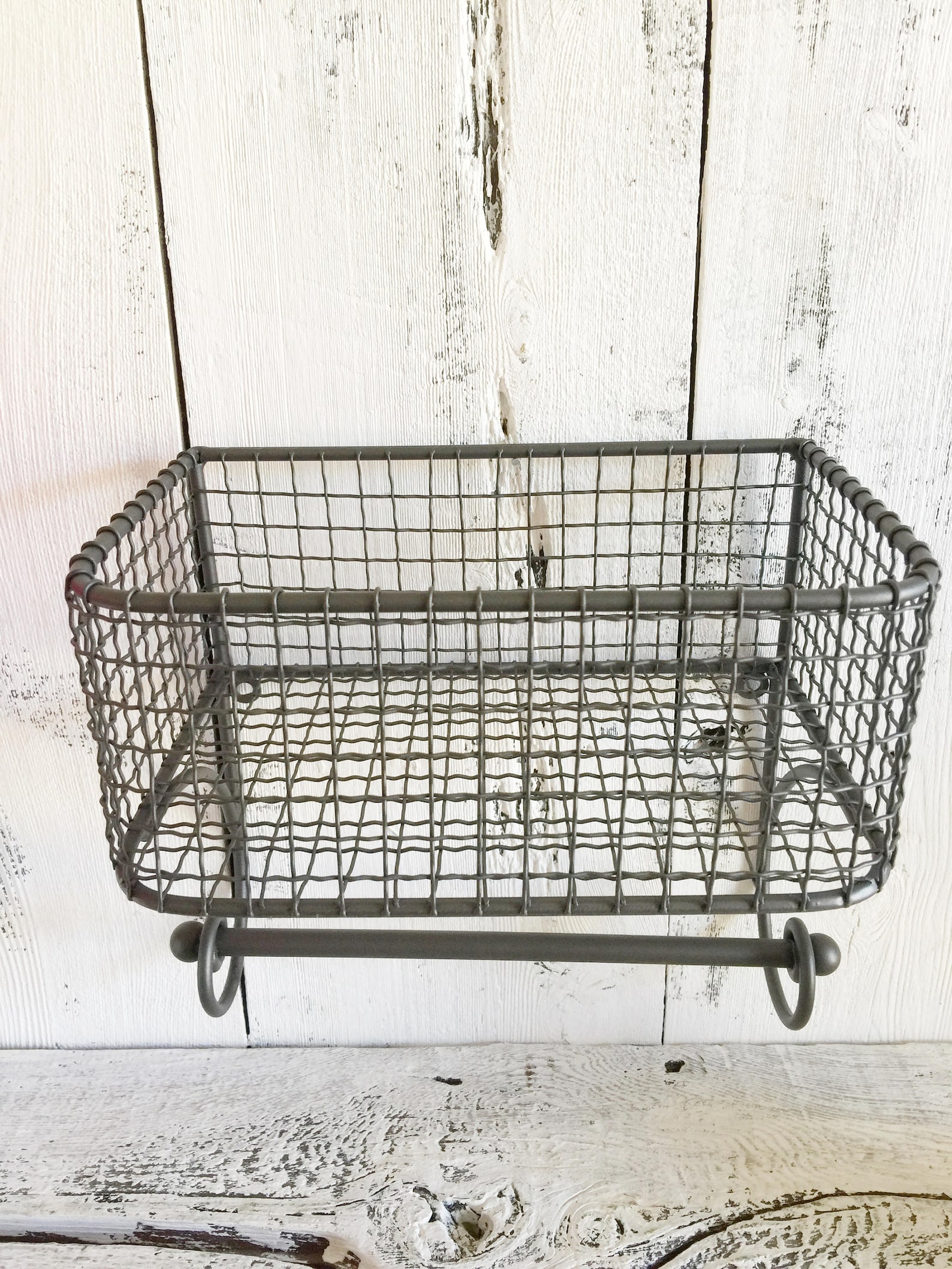 Wire Basket Toilet Paper Holder Basket Towel Holder Bathroom Etsy