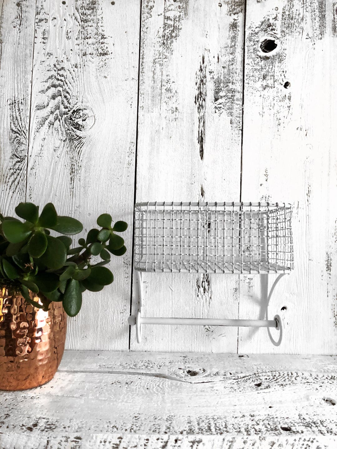 Wire Basket Toilet Paper Holder Basket Towel Holder Bathroom Etsy