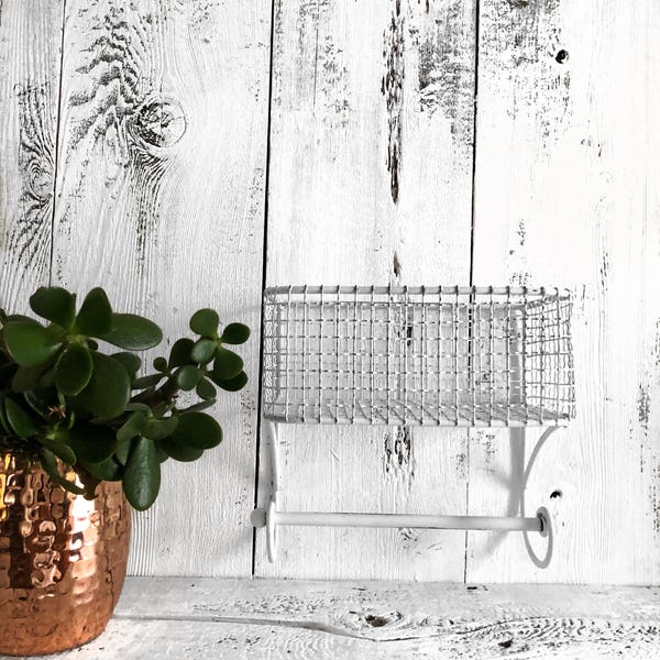 Wire Basket Towel Holder Etsy