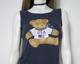 USA Teddy Bear tank top