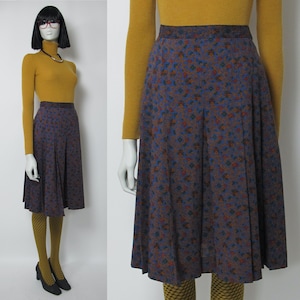 VINTAGE 70s Auth YSL Yves Saint Laurent Wool Tan Pleated VINTAGE 70s Auth YSL Yves Saint Laurent Wool Tan Pleated