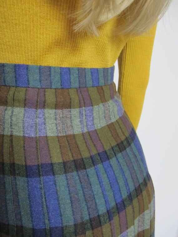 80s wool plaid  tartan skirt  - image 6