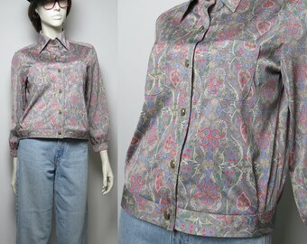 60s paisley shirt jacket