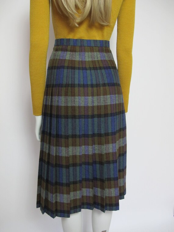 80s wool plaid  tartan skirt  - image 8