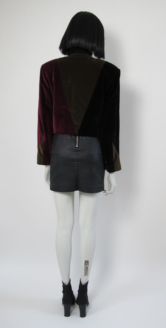 90s velvet boxy blazer with shoulder pads - image 7