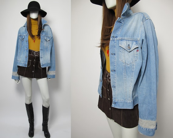90s Replay denim jacket / 90s light wash denim jac