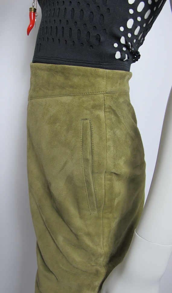 80s high waist suede pants - image 6