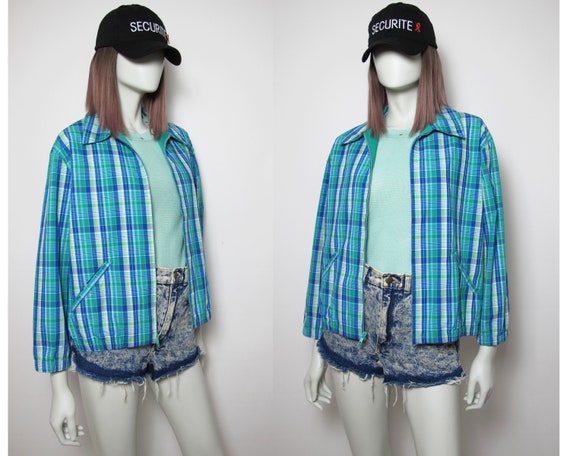 Summer checkered jacket / 90s checkered jacket / s