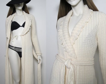 Christian Dior knitted home robe coat