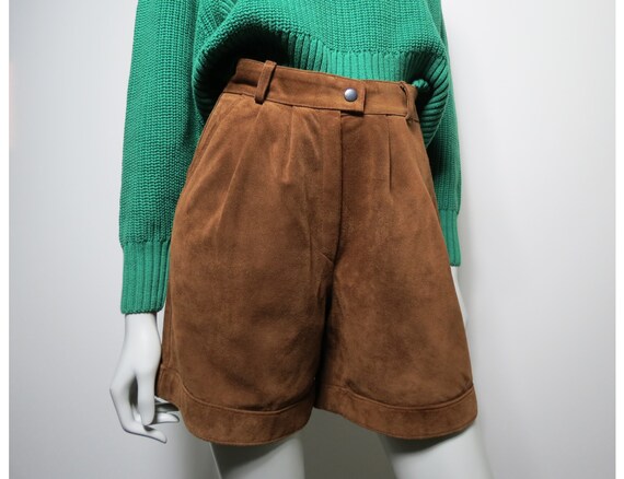 High waisted suede shorts deals
