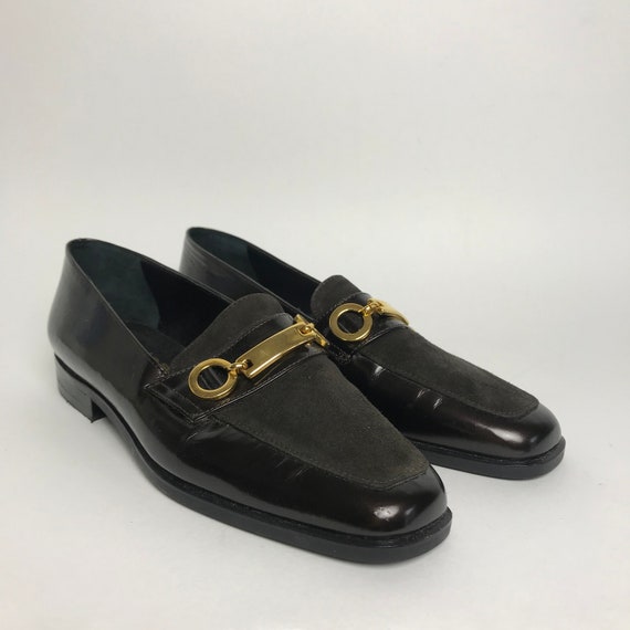 Jaren 80 loafers vrouwen / gouden gesp loafers vrouwen / | Etsy