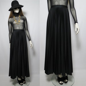 70s maxi pleated A-line skirt