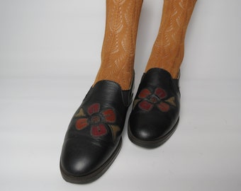 90s leather slip-on loafers