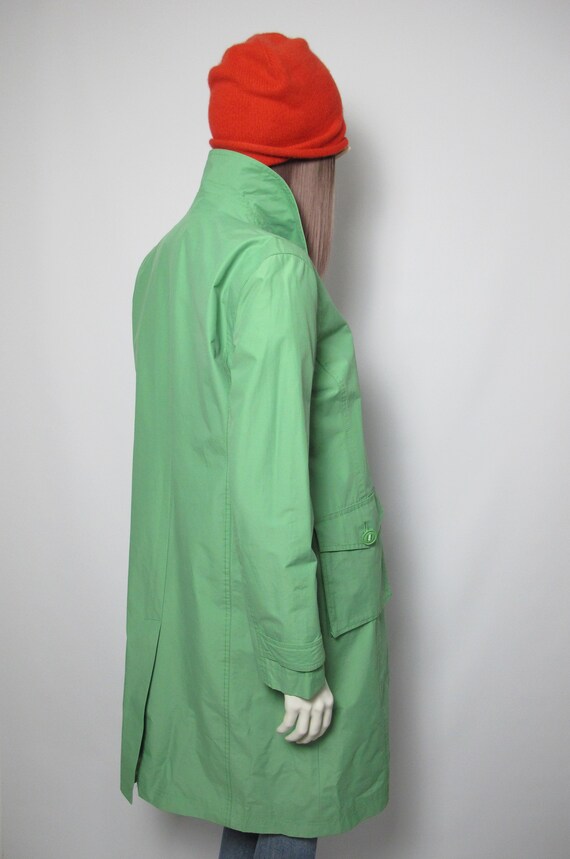 Y2K DKNY single breasted green trench - image 7