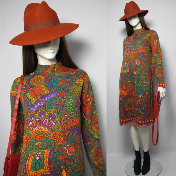 Collector / 70s Leonard Fashion psychedelic print… - image 1