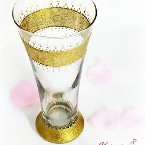 Gold Hochzeit Kerzenhalter*Einzigartige Vase*Goldene Hochzeit Blumenvase*Hochzeits Deko*Tischdekoration*Goldene Blumenvase*Hochzeits Vase