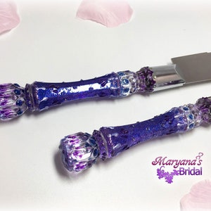 Iris Purple Violet Cake Set*Wedding Iris Cake Set*Disney Inspired Sparkle Wedding*Anniversary Gift Set*Quinceañera Birthday Iris Cake Set*