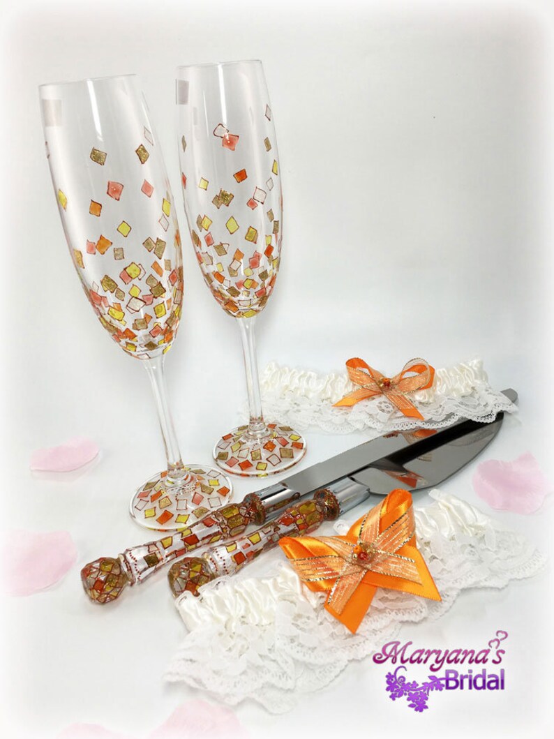 Orange Confetti Flower Girl Basket wCharms Pumpkin Flower Basket Wedding Flower Basket Tangerine Flower Girl Basket Orange Disney Wedding