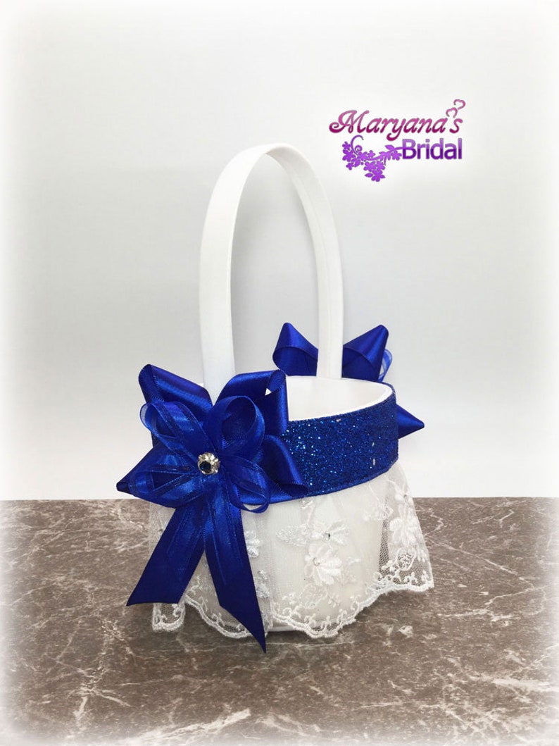Royal Blue Ring Bearer Pillow wCharms Wedding Horizon Lapis Cobalt Midnight Glitter Blue Ring Bearer Pillow Disney Wedding Blue Ring Pillow