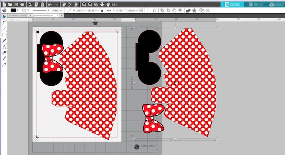 Boîte De Popcorn Minnie Mouse Couper La Silhouette Cameo Studio3