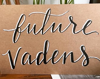 Custom Handlettered Card
