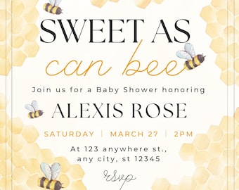 Honeycomb Baby Shower Invitation