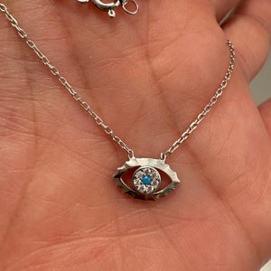 Evil Eye Necklace / Gold Evil Eye Necklace / Turquoise Evil Eye Necklace / Cz Evil Eye / Protection Necklace / Kabbalah Jewelry