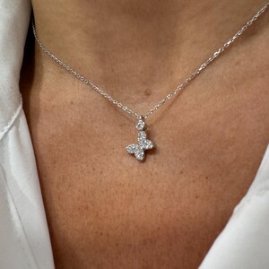 Collier papillon / Collier papillon en argent sterling / Collier papillon Cz / Papillon délicat / Pendentif breloque papillon / Délicat