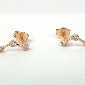 Constellation Earring / Rose Gold Plated 925 Constellation Earring / Constellation Ear Climber / Zodiac Earring / Cz Constellation Earring