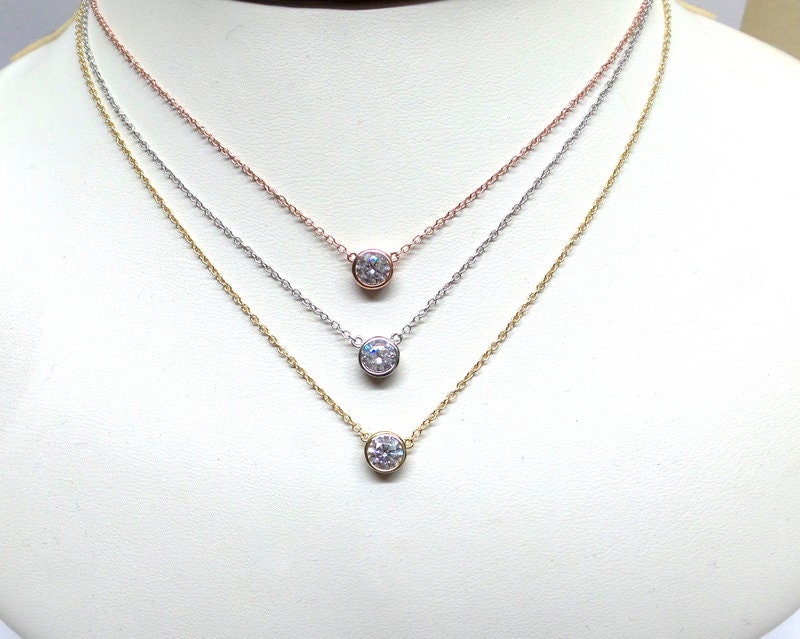 Ensemble Collier Et Boucles D'oreilles Argent Avec Zircon Cubique - Neuf, Sans Boîte