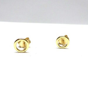 O Earrings / Hugs Earrings / Gold O Earrings / Yellow Gold Plated Silver O Earrings / Cz O Earrings / Tic Tac Toe Earrings /Dainty O Earring
