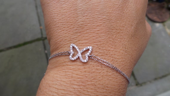 Anklet with Cross Charm Rhodium on Sterling Silver - Nontarnish, Adjustable Length Anklet with Cross Charm Rhodium on Sterling Silver - Nontarnish, Adjustable Length