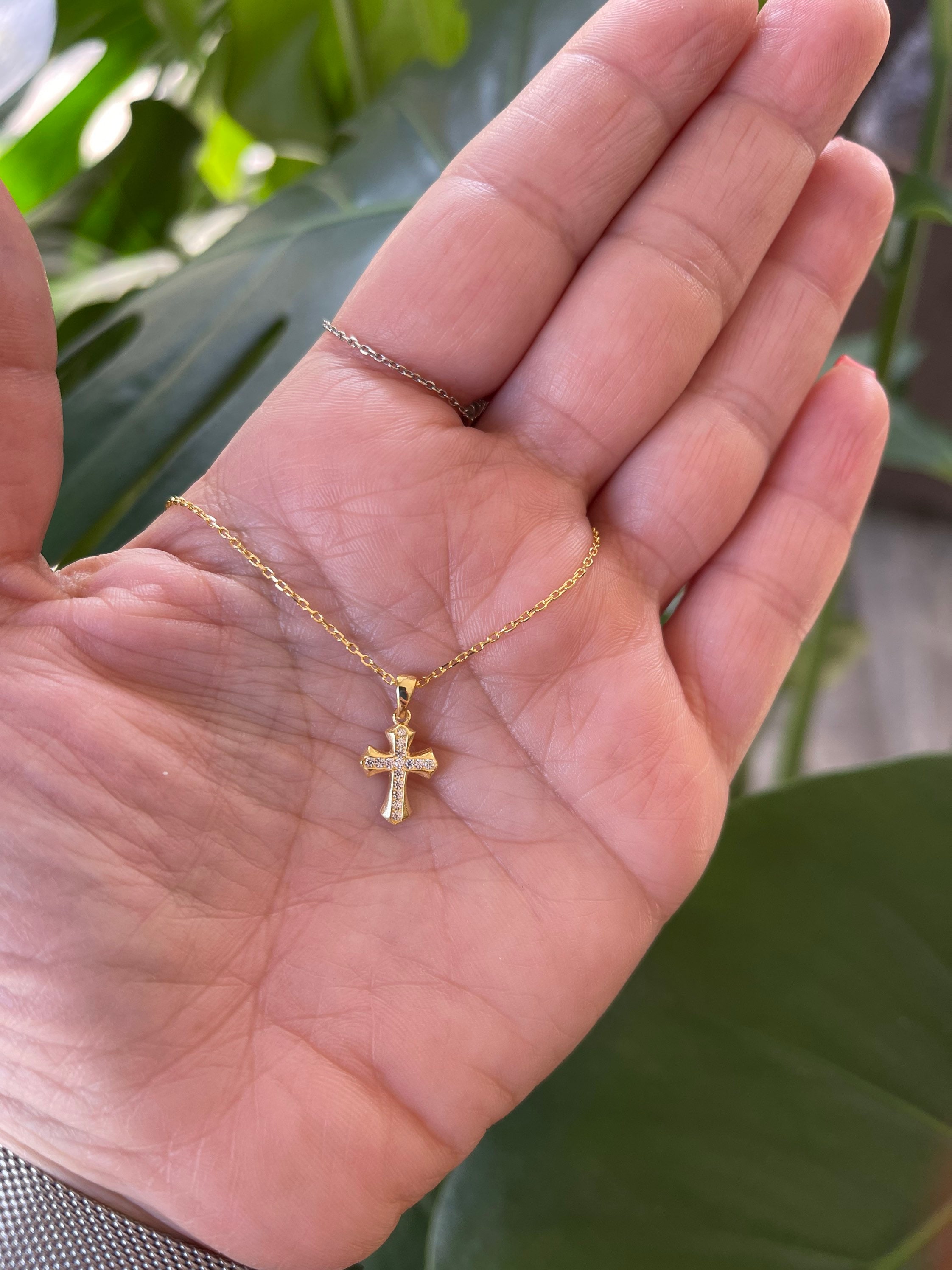 Cross Necklace / Tiny Cross Necklace / Mini Cross Necklace