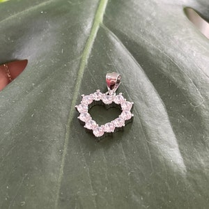 Handmade Sterling Silver Cubic Zirconia Heart Pendant