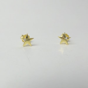 Star Earrings / Gold Star Earrings / Dainty Star Earrings / Diamond Cz Star Earrings / Celestial Star Earrings