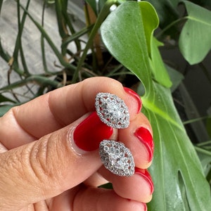 Sterling Silver CZ Solitaire Earrings: Hypoallergenic Cluster Design