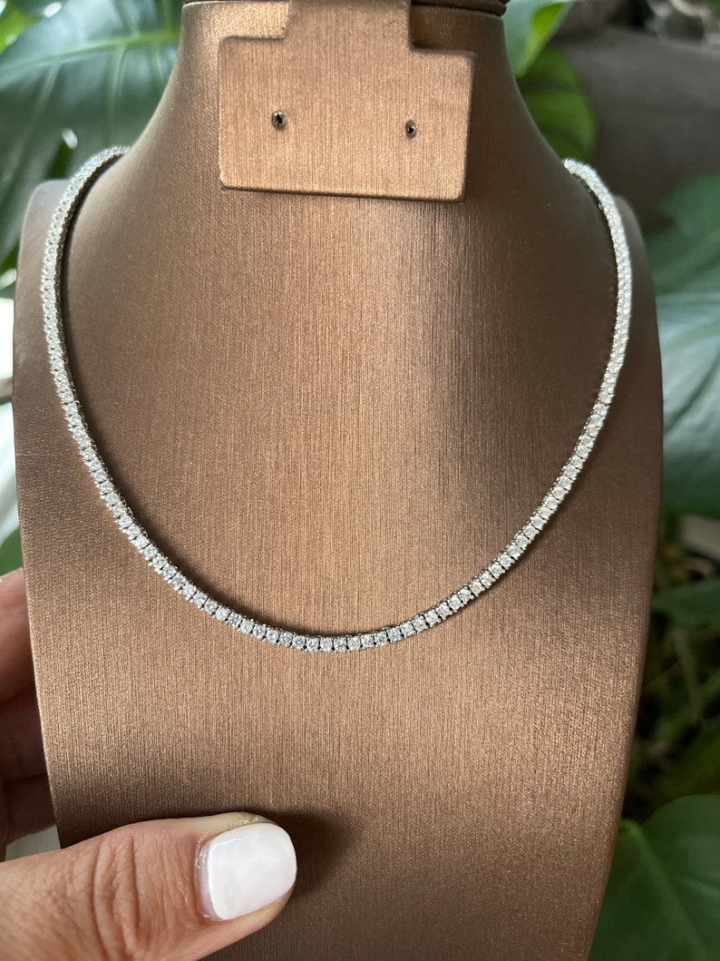 Diamond Cz Necklace / Tennis Necklace / CZ Tennis Necklace / Etsy