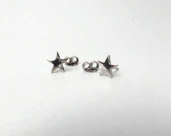 Star Earrings / Silver Star Earrings / Dainty Star Earrings / Diamond Cz Star Earrings / Celestial Star Earrings