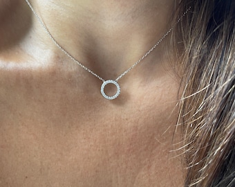 Circle of Life Necklace: Sterling Silver Minimalist Pendant