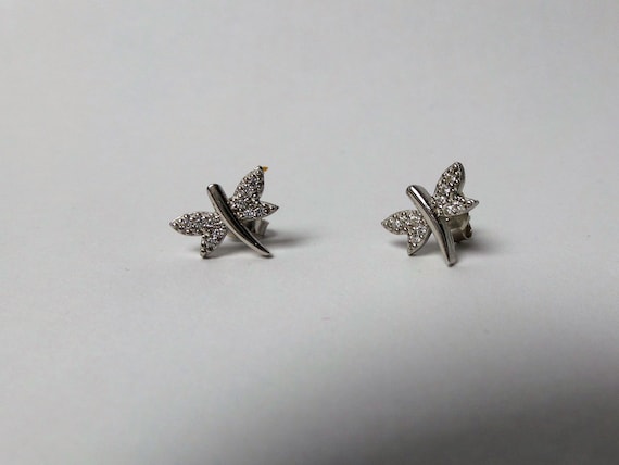 Cross Earrings Dangle with Cubic Zirconia Rhodium on Sterling Silver - Nontarnish Cross Earrings Dangle with Cubic Zirconia Rhodium on Sterling Silver - Nontarnish