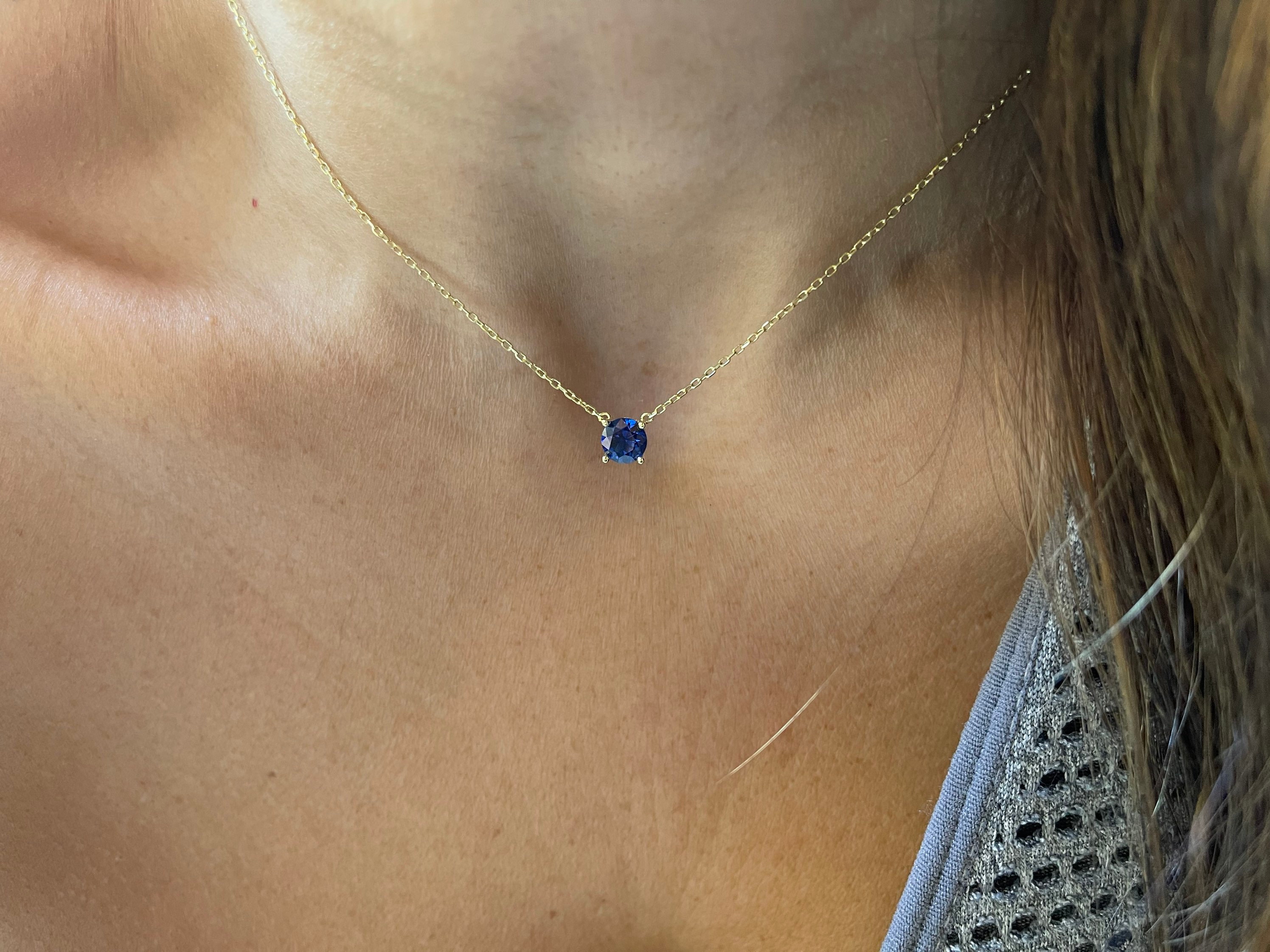 Sapphire solitaire pendant online
