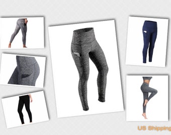 Compression Yoga Pants Stretch Workout Leggings High Waist Tummy Control Starry Sky Cosmic Galaxy