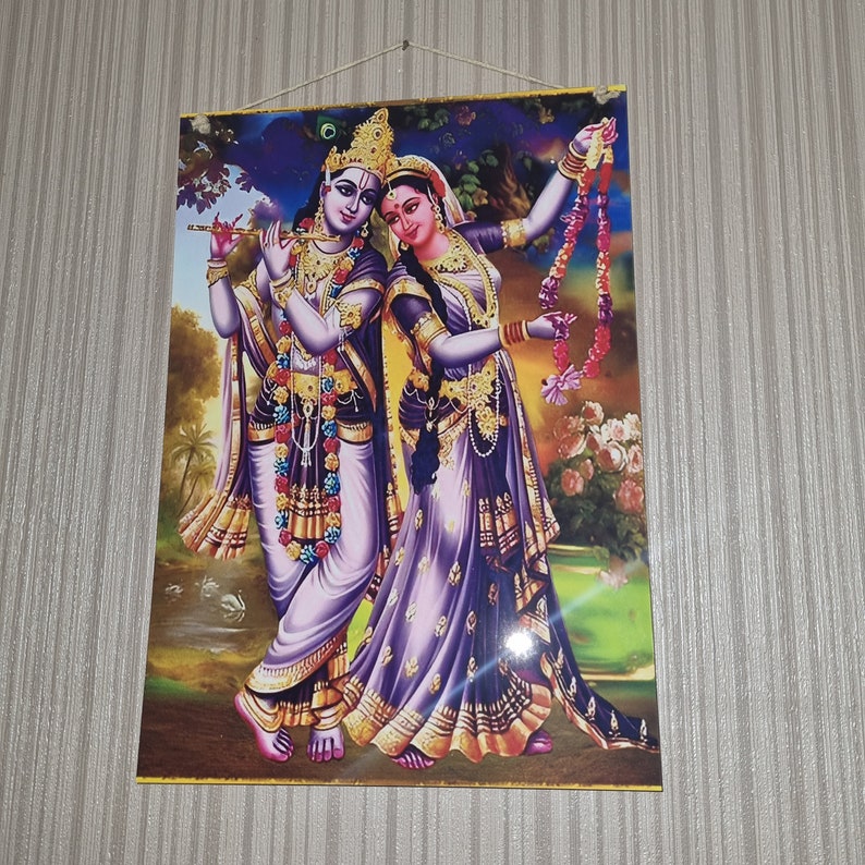 Radha Krishna Wall Art Lord Krishna Metal Wall Sign Hindu Etsy Canada