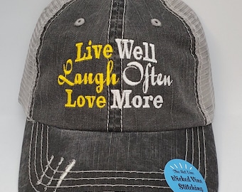 Live Love Ride Mesh Caps Adjustable Unisex Snapback Trucker Cap
